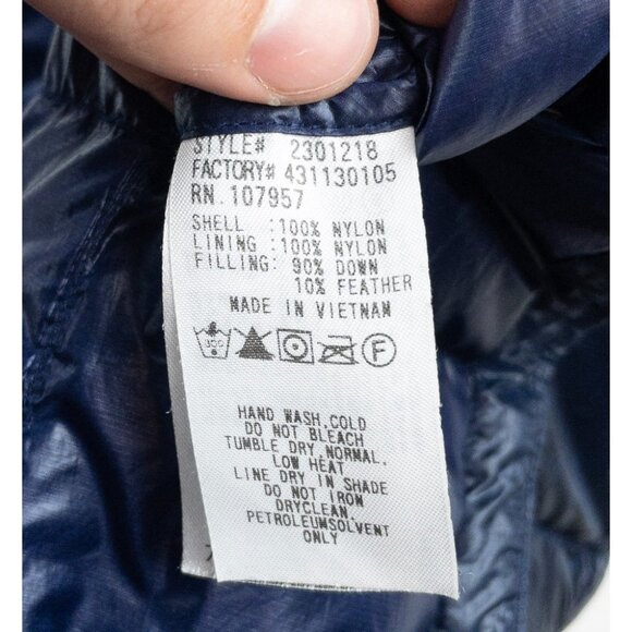 Montbell Superior Down Vest Mens XL Navy Blue Puffer Packable Insulated 2301218 - Picture 8 of 14